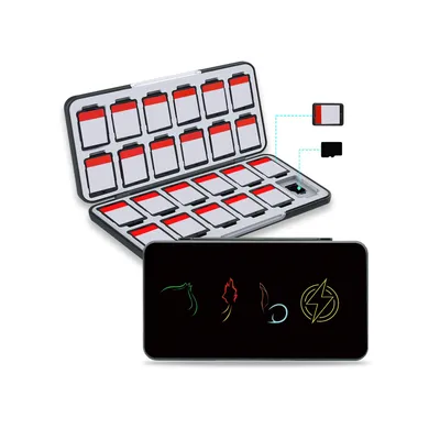 Fairy tail game card holder storage box, 24 game slots, and 24 Micro SD card slots, suitable for