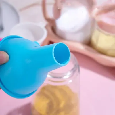Silicone Wide-mouth Funnel Milk Powder Bean Funnel Large-caliber Multi-function Wine Leak Oil Leak