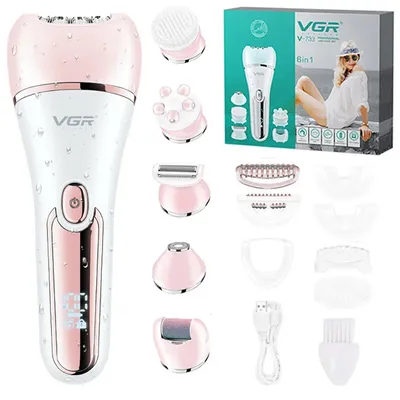 Original VGR Electric Women Epilator Female Shaver Leg Body Hair Removal Lip Chin Depilatory Lady