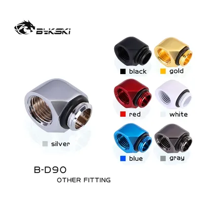 Bykski B-D90 PC water cooling Rotary Fittings 90 degree G1/4' male to female tube connector Adaptors
