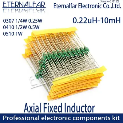 0307 1/4W 0.25W 10UH 100K 100UH 101K 10 100 UH Color Code Ring Inductors DIP Inductance TV Radios