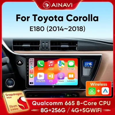Ainavi Car Radio For Toyota Auris 2016 2017 2018 Corolla Altis Hybrid E170 E180 Carplay Android Auto Multimedia Player Stereo 4G