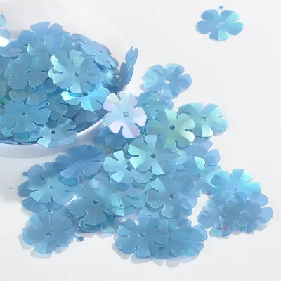 Pailette 10g/Lot Plum Flowers PET Cup Loose Sequins Sewing Wedding Decorations Cloth Material 14mm