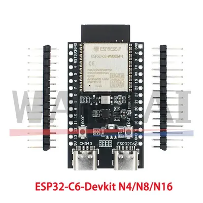 ESP32 ESP32-C6 WiFi+Bluetooth Internet Of Things Dual Type-C Development Board Core Board