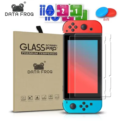 DATA FROG 2Pack Tempered Glass Screen Protector Compatible with Nintendo Switch Transparent HD Clear