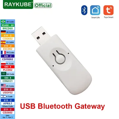 RAYKUBE B4 USB Bluetooth Gateway for Tuya APP Smart Door Lock Wifi Hub Bluetooth Smart Wireless