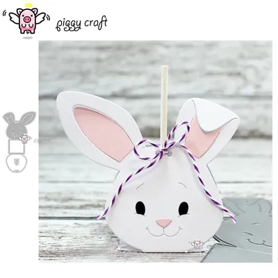 Piggy Craft metal cutting dies cut die mold Rabbit candy drink box Scrapbook paper craft knife mould