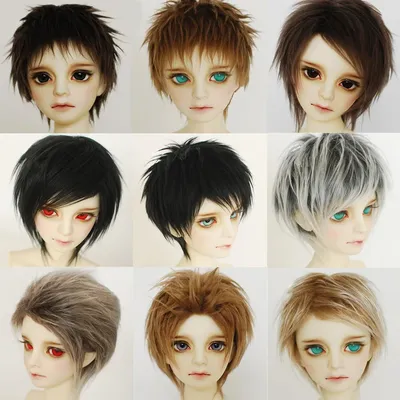 children handmade toy 1/12 1/8 1/6 1/3 1/4 uncle Doll wig BJD/SD doll props Accessories colorful