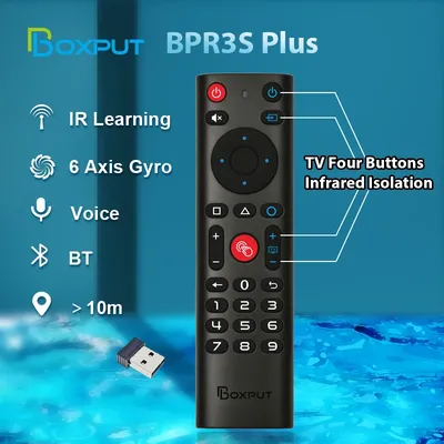 BPR3S PLUS BT Air Mouse Voice Function IR learning TV 2.4G Wireless Remote Controller With Gyroscope