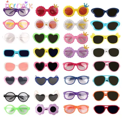 Doll Accessories For Girls Fashion Sunglasses Necklace Hairpin For 43 Cm Bebe Reborn Baby Clothes