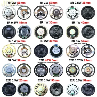 1PCS 0.2W 0.5W 1W 2W 4R 8R 32R 8 Ohm Ultra-thin Horn Speaker Diameter 23mm 29mm 30mm 36mm 40mm 45mm
