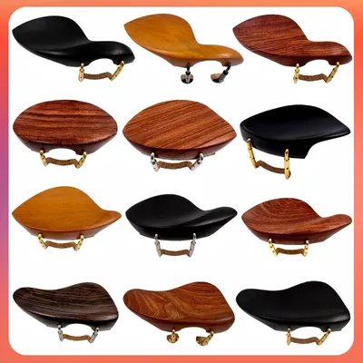 4/4 3/4 1/2 1/4 Violin Chinrest installed clamp Fiddle Chin Rest with Silver/gold bracket screw