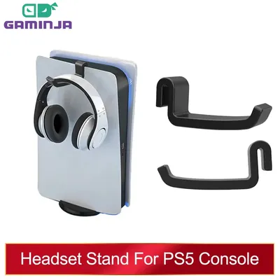 GAMINJA Headphone Hanger Wall Mounted Headset Holder Hook Earphone Display Stand Fit For PS5 Console