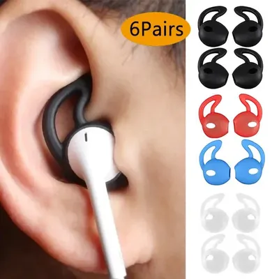6/1Pair In-Ear Silicone Earbud Cover Ear Pad Headphone Cap for Apple Airpods 1 2 Pro Earbuds Ear