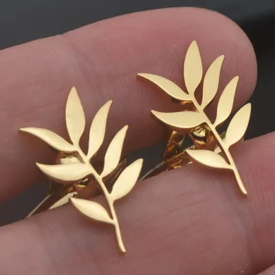 Wholesale Fashion Cufflinks Stainless Steel Olive Branch Pattern Cuff Ornaments Wedding Father
