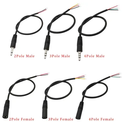 3.5mm Male Plug Female Jack Mono / Stereo Audio Connector 3.5mm 2/3/4 Pole Audio Headphone Extension