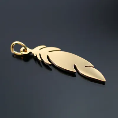 DOOYIO 5pcs/Lot Stainless Steel Feather Pendant Female Fashion Jewelry DIY Necklace Charms Accessories