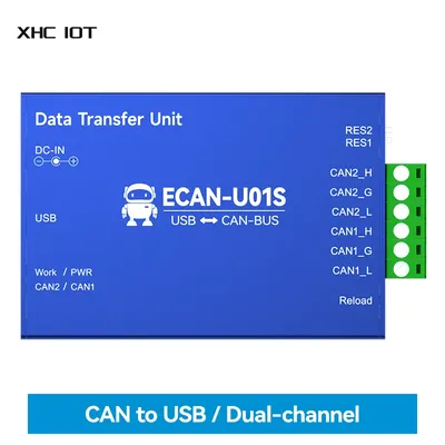 CAN to USB Converter CAN2.0 Debugger Bus Analyzer XHCIOT ECAN-U01S CAN-BUS Bidirectional 2-Way