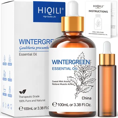 HIQILI 100ML Wintergreen Rose Jasmine Mint Clove Essential Oils for Skin Care Diffuser Humidifier