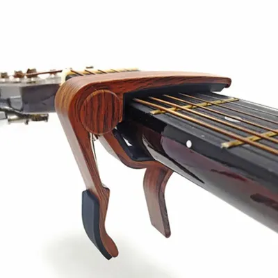 Guitar MA-12 Capo Zinc Alloy Wood Grain Ukulele Guitar 6-string Universal Tool Professional Retro
