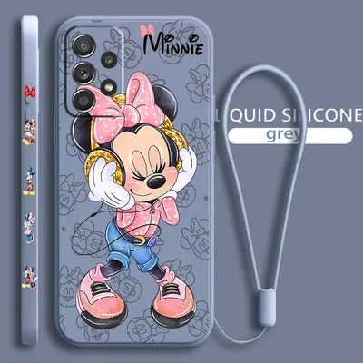 Pink Minnie Cartoon For Samsung Galaxy A73 A54 A34 A53 A33 A52 A32 A22 A71 A51 A21S 4G 5G Liquid