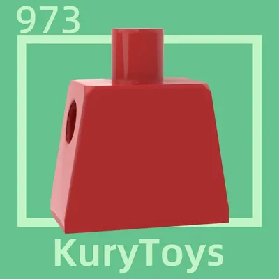 Kury Toys DIY MOC For 973 #10pcs Building block parts For Body Part Torso Plain