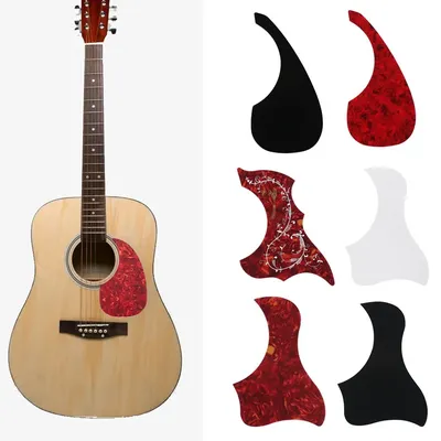 Self-adhesive Guitar Pickguard Comma Shape Scratch Plate Folk Acoustic Pick Guard Acoustic Guitar