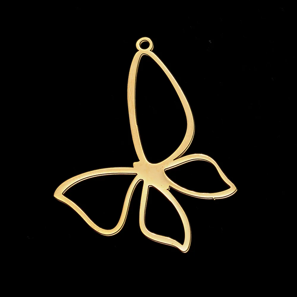 5pcs/lot 316 Stainless Steel Geometric DIY Earring Charm Pendant Wholesale Jewelry Swallow Pineapple Sun Star Bar