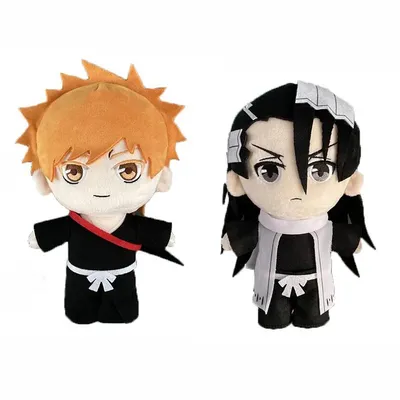 Anime BLEACH Kuchiki Byakuya Kurosaki ichigo Cosplay Plush Doll Toy 20cm Cute Soft Stuffed Pillow