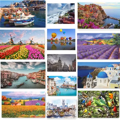 46*28cm Jigsaw Puzzles 500 Pieces Paper Picture Landscape Oil Painting Art Puzzles Decompression