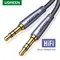 UGREEN HiFi AUX Cable 3.5mm Audio Speaker Cable 3.5 jack For Guitar Silver-plated Braided Wire