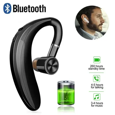 Wireless Headset Bluetooth 5.0 Earphones HiFi Stereo Waterproof Business Headphones Earpiece