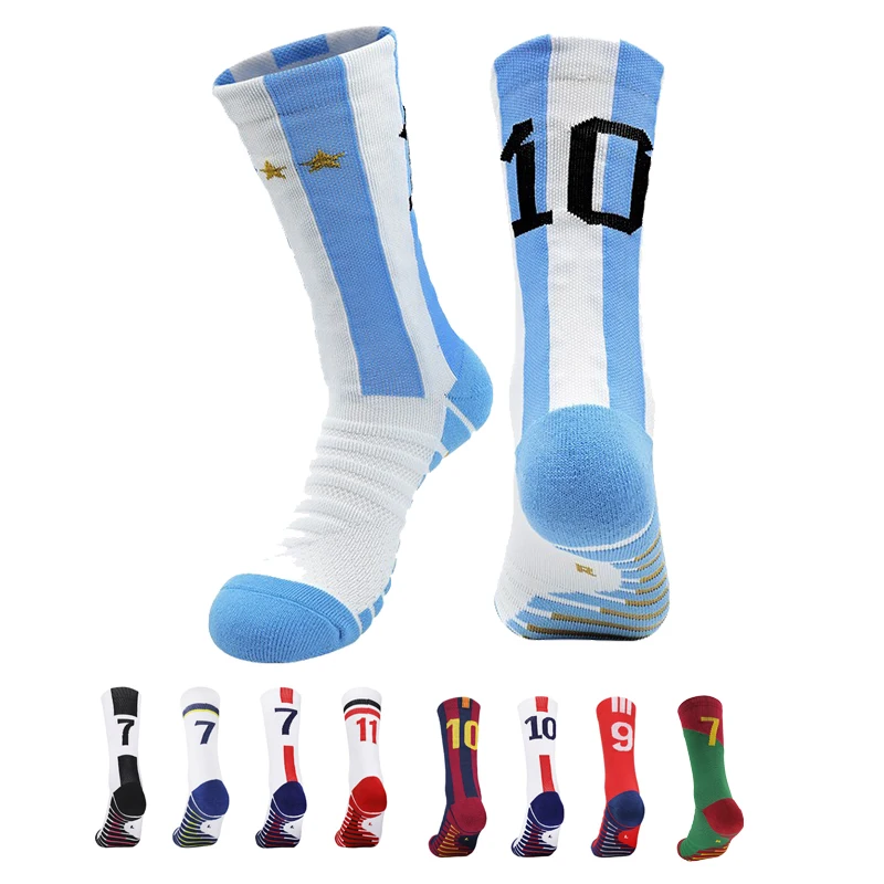 Professional soccer socks Paris Club Star number football sock Men