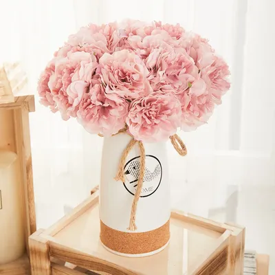 5pcs Silk Peony Bouquet Artificial Flowers Wedding Home Living Room Autumn Decoration Fake Flowers