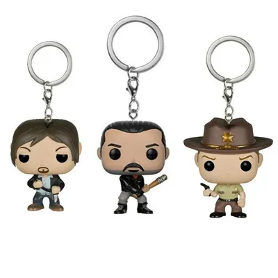 Walking Dead Negan Friday The 13th JASON VOORHEES Action Figures Rick Grime Daryl Dixon Keychain