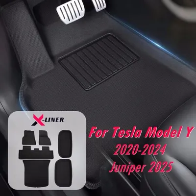 For Tesla Model Y 2020-2025 Juniper 5-Seater RHD LHD Floor Mats XPE Anti-Slip All-Weather Trunk Mats