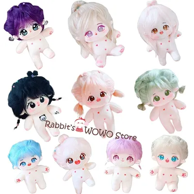 20cm IDol Doll Plush Cotton Star Dolls Kawaii Stuffed Baby Plushies No Attributes Dolls Toys Fans