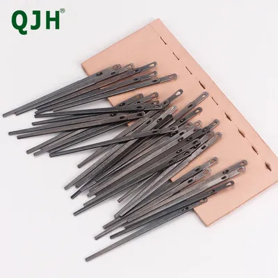 QJH Flat Leather Sewing Needle 2 Size, Leather Hand Sewing Needles, Leather Lacing Needle, Leather