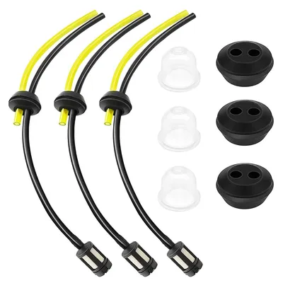 3 Set Universal Grass Trimmer Fuel Line Filter Kit For Brush Cutter Strimmer Lawn Mower Primers Fuel