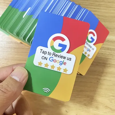 Google Review NFC Card Increase Your Reviews PVC Material Standard Card Size Google Tap To review
