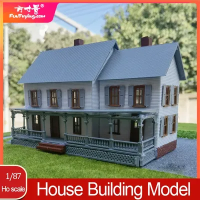 1:87 Ho Scale Model Dwelling House Kit European American Model shopping Supermarket Building Scale Model Train Railway Layout