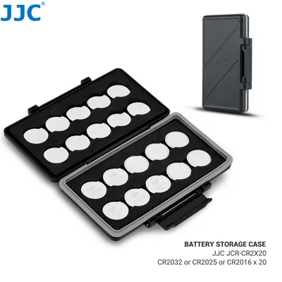 JJC Large Capacity CR2032 CR2025 CR2016 Battery Organizer Storage Case Coin Cell Battery Case