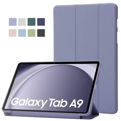 For Samsung Tab A9 Case 8.7" Trifold PU Leaher Soft Back Stand Tablet Coque For Galaxy Tab A9 8.7