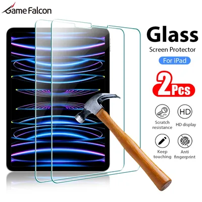 2Pcs Tempered Glass Screen Protector For Ipad Air 5 4 3 2 Pro 11 2022 Mini 6 9 9th 10 10th