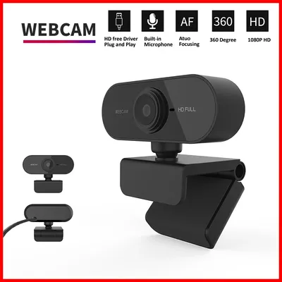 1080P HD Mini Webcam with microphone, usb interface supports laptop desktop computer, suitable for