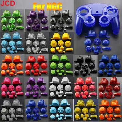 JCD 1set Full set L R ABXY Z Keypads Buttons With 3D Thumbsticks Caps For GameCube For NGC D Pads