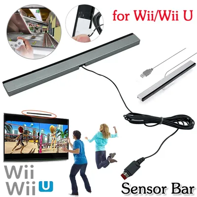 Sensor Bar USB for Nintendo Wii/Wii U Console Replacement Infrared TV Ray Wired Remote Sensor Bar