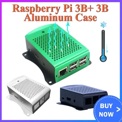 Raspberry Pi 3 Model 3B+ 3B Aluminum Case Optional Cooling Fan for Raspberry Pi 3