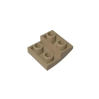 Gobricks 10PCS MOC Bricks 32803 2x2 Reverse Curved Parts High-tech Building Block Model Kids Toys DIY Brick Parts Gifts 2022