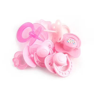 2Pcs/Lot Lovely Doll Pacifier Doll Play House Supply Dollhouse Plastic Dummy Nipple Kids Doll Toy Doll Accessories Pacifier
